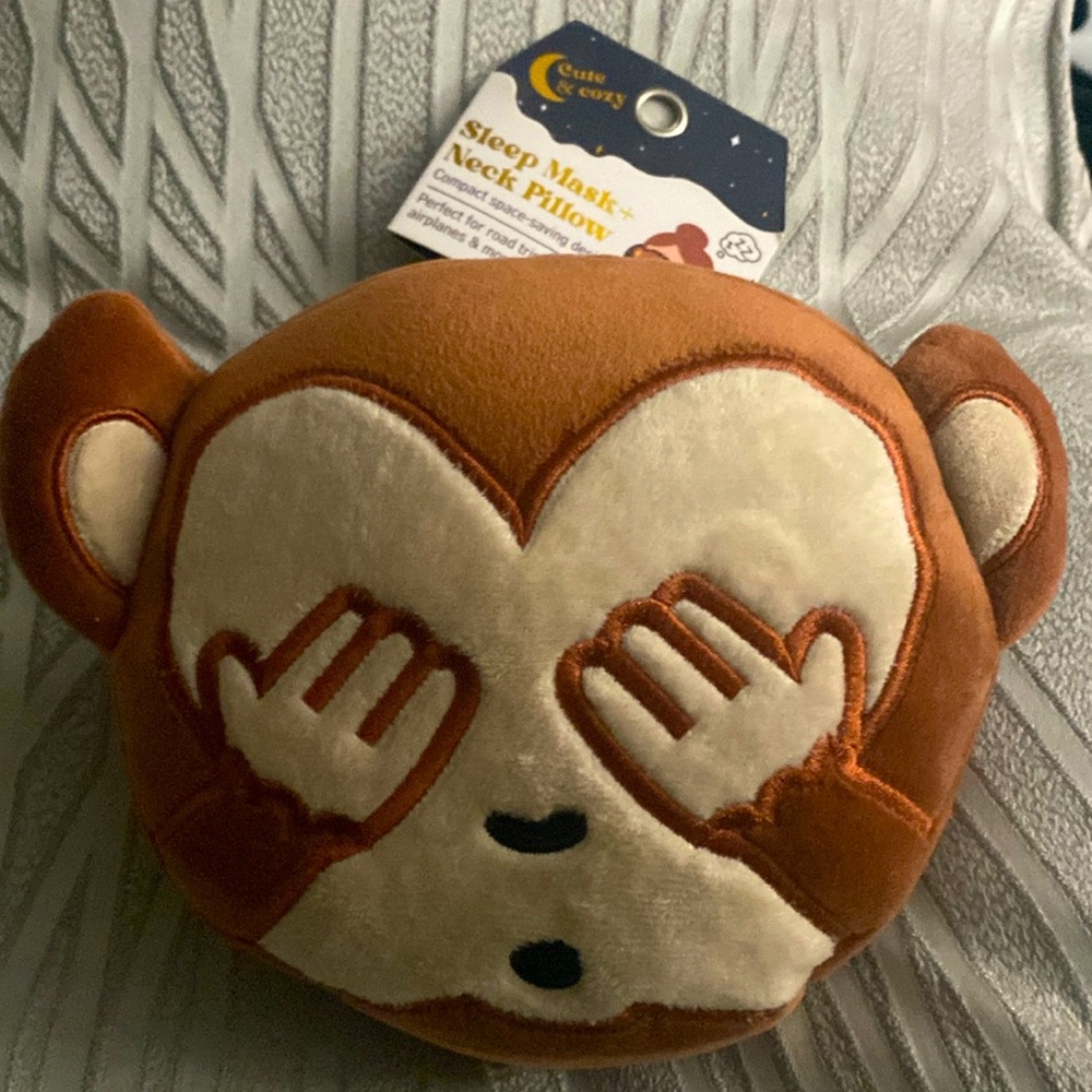 Monkey Sleep mask + neck pillow